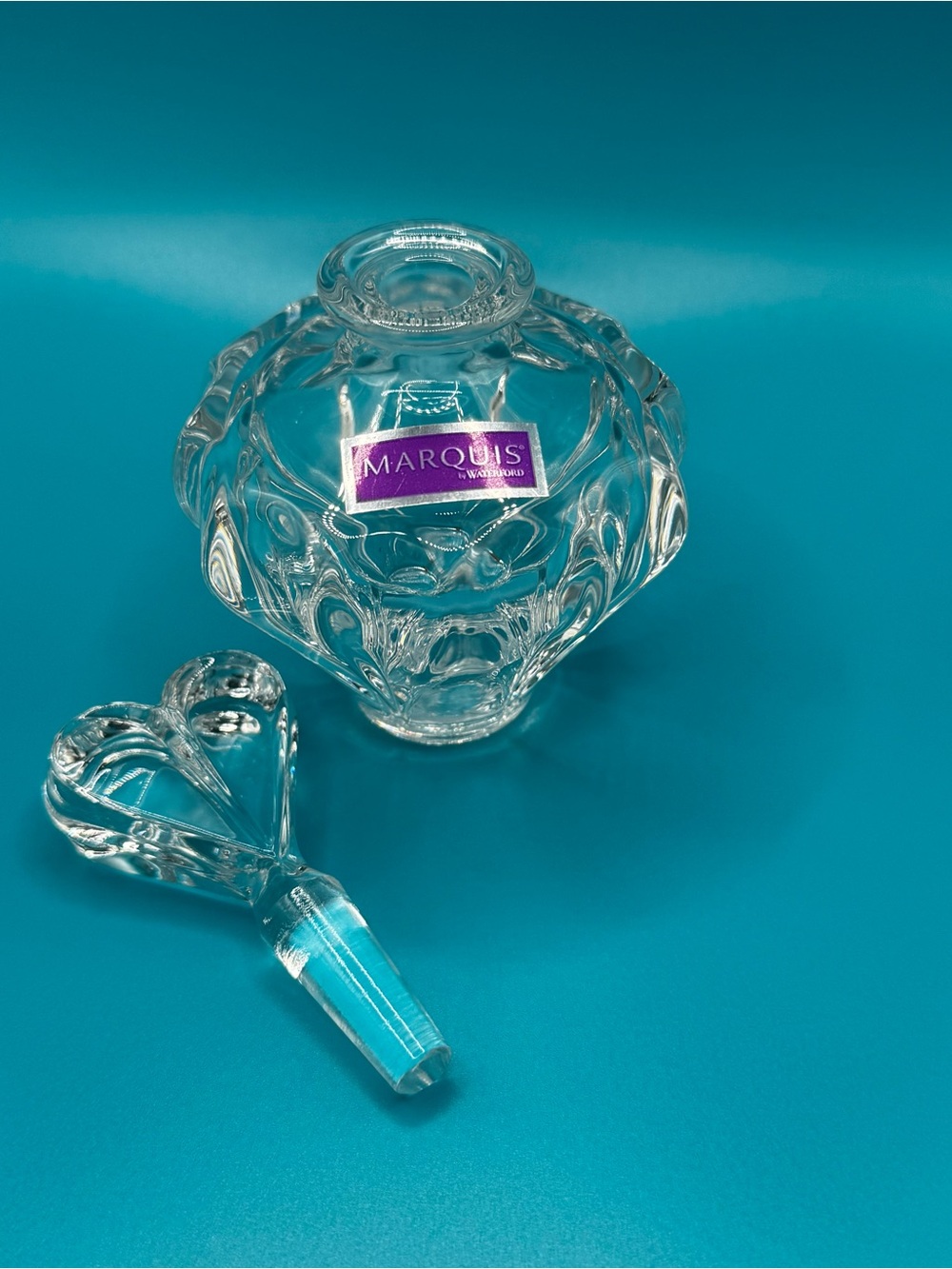 Waterford Clear Glass Heart-Top Perfume Bottle - Marquis by Waterford